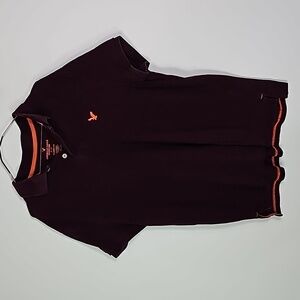 American Eagle XL maroon and orange classic fit polo short sleeve